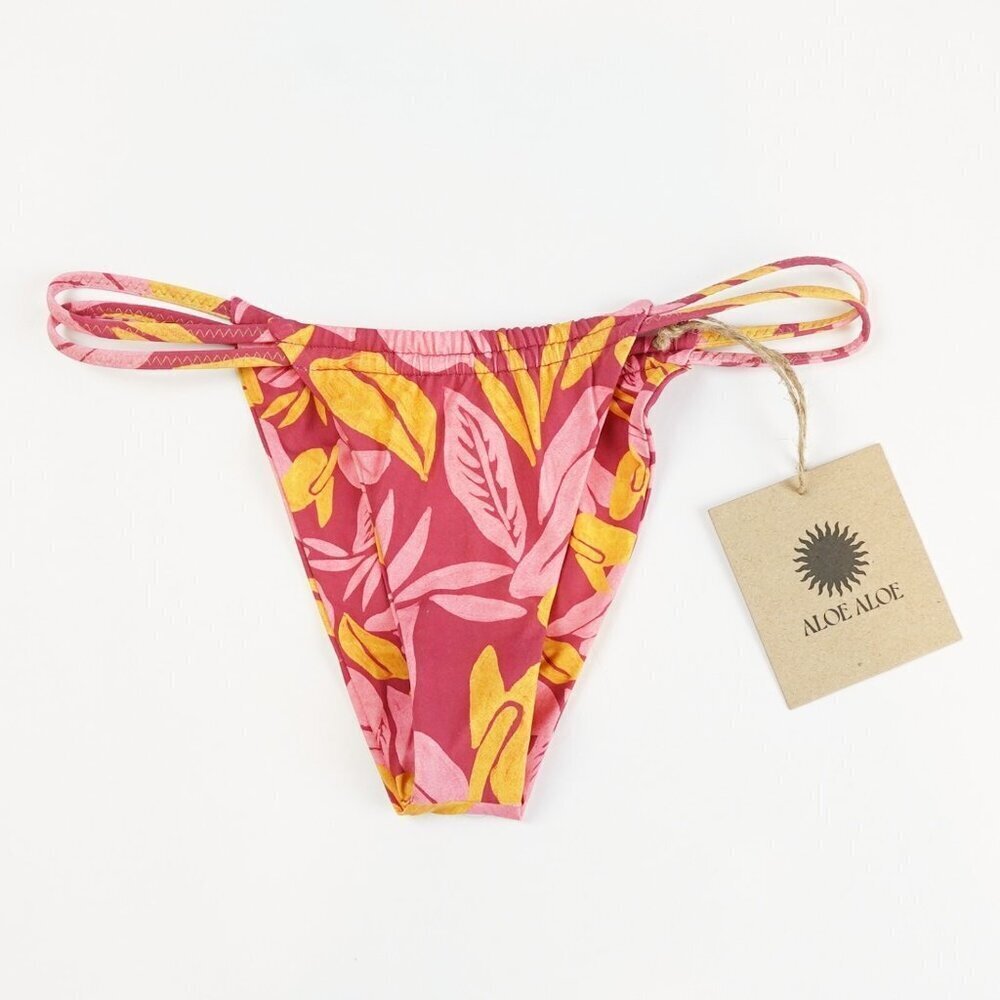 Aloe Aloe Tanga Bottom, Lychee Print - Size Small - NWT